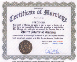 Florida Common Law Marriage, Jacksonville Common Law, Orange park, Ponte Vedra Beach